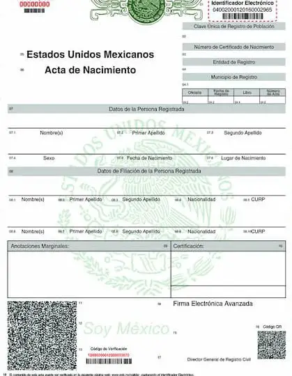 imprimir acta de nacimiento mexicana paso a paso 2022