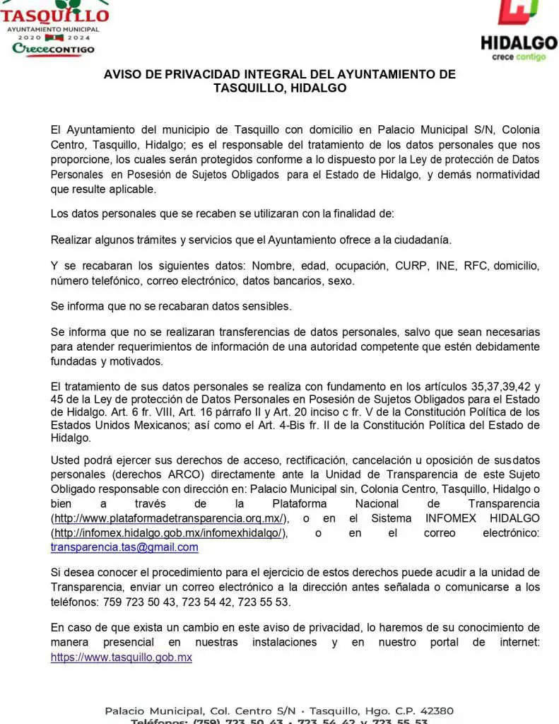 registro civil de tasquillo en tasquillo hidalgo mexico