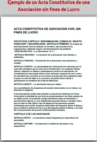 ejemplos de actas constitutivas en mexico en formato pdf guia completa