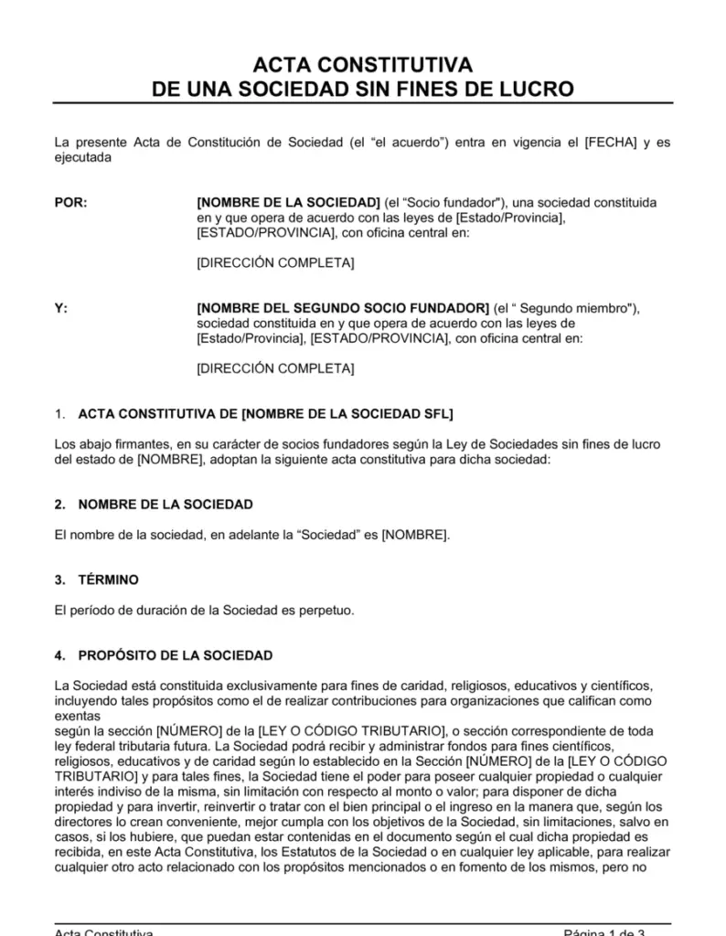 Guía Completa Para Obtener Y Entender El Acta Constitutiva De Una Asociación Civil Sin Fines De 3370